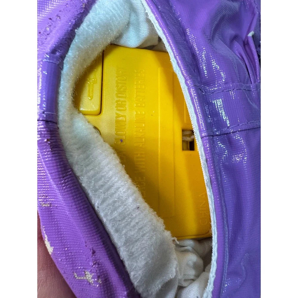 Disney Winnie the Pooh Plush Toy Toddler Purple Raincoat  Vintage Interactive